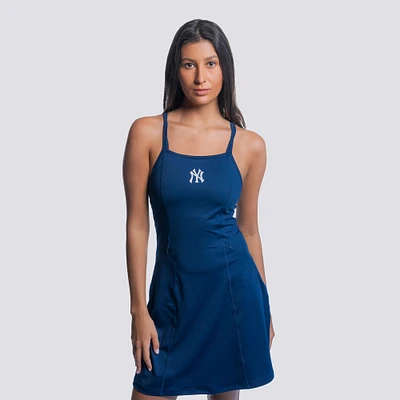 Women's Lusso  Navy New York Yankees Ciara Strappy Dress