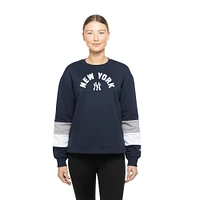 Sweat-shirt ras du cou New Era bleu marine York Yankees Gameday pour femme