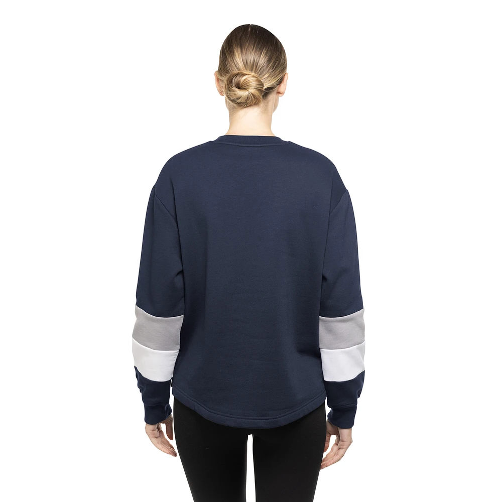 Sweat-shirt ras du cou New Era bleu marine York Yankees Gameday pour femme