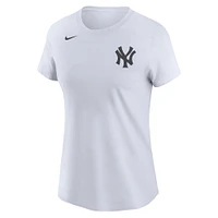 Women's Nike  White New York Yankees Wordmark T-Shirt