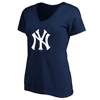Women's Profile Aaron Judge Navy New York Yankees Plus Name & Number V-Neck T-Shirt