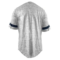 Women's Profile Heather Gray New York Yankees Lace-Up Fleck T-Shirt