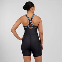 Women's WEAR by Erin Andrews  Black New York Yankees Bodycon Quarter-Zip Romper