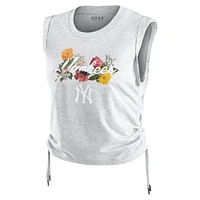 Women's WEAR by Erin Andrews  Heather Gray New York Yankees Cinched Tank Top