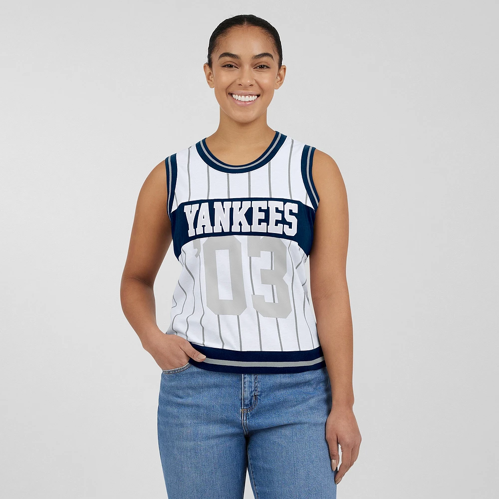 Women's WEAR by Erin Andrews  White New York Yankees Sporty Tank Top