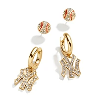 Ensemble de boucles d'oreilles pour femme BaubleBar New York Yankees Team