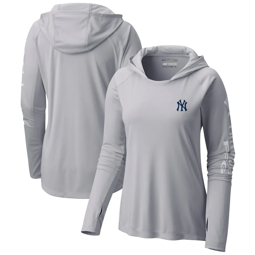 Lids New York Yankees Columbia Women's Tidal Long Sleeve Hoodie T-Shirt -  Gray