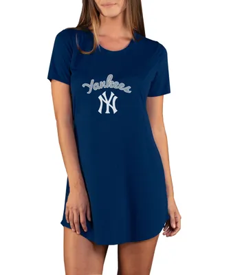 New York Yankees Concepts Sport Women's Marathon Knit Nightshirt - Navy