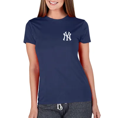 New York Yankees Concepts Sport Women's Marathon Knit T-Shirt - Navy