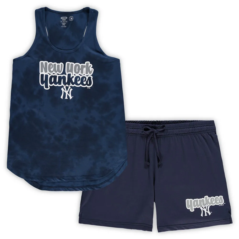 Lids New York Yankees Concepts Sport Women's Plus Cloud Tank Top & Shorts  Sleep Set - Navy