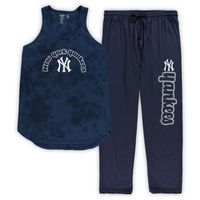 Women's Concepts Sport Navy New York Yankees Plus Jersey Tank Top & Pants Sleep Set