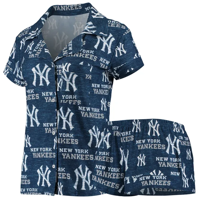 Lids New York Mets Concepts Sport Women's Zest Allover Print Button-Up Shirt  & Shorts Sleep Set - Royal