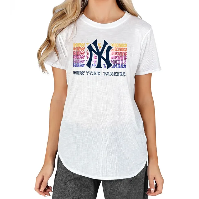 Women's New Era White New York Mets Colorblock T-Shirt