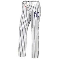 Pantalon de nuit Vigor Pinstripe des New York Yankees Concepts Sport pour femme, blanc