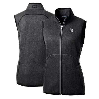 New York Yankees Cutter & Buck Women's Mainsail Sweater-Knit Full-Zip Vest