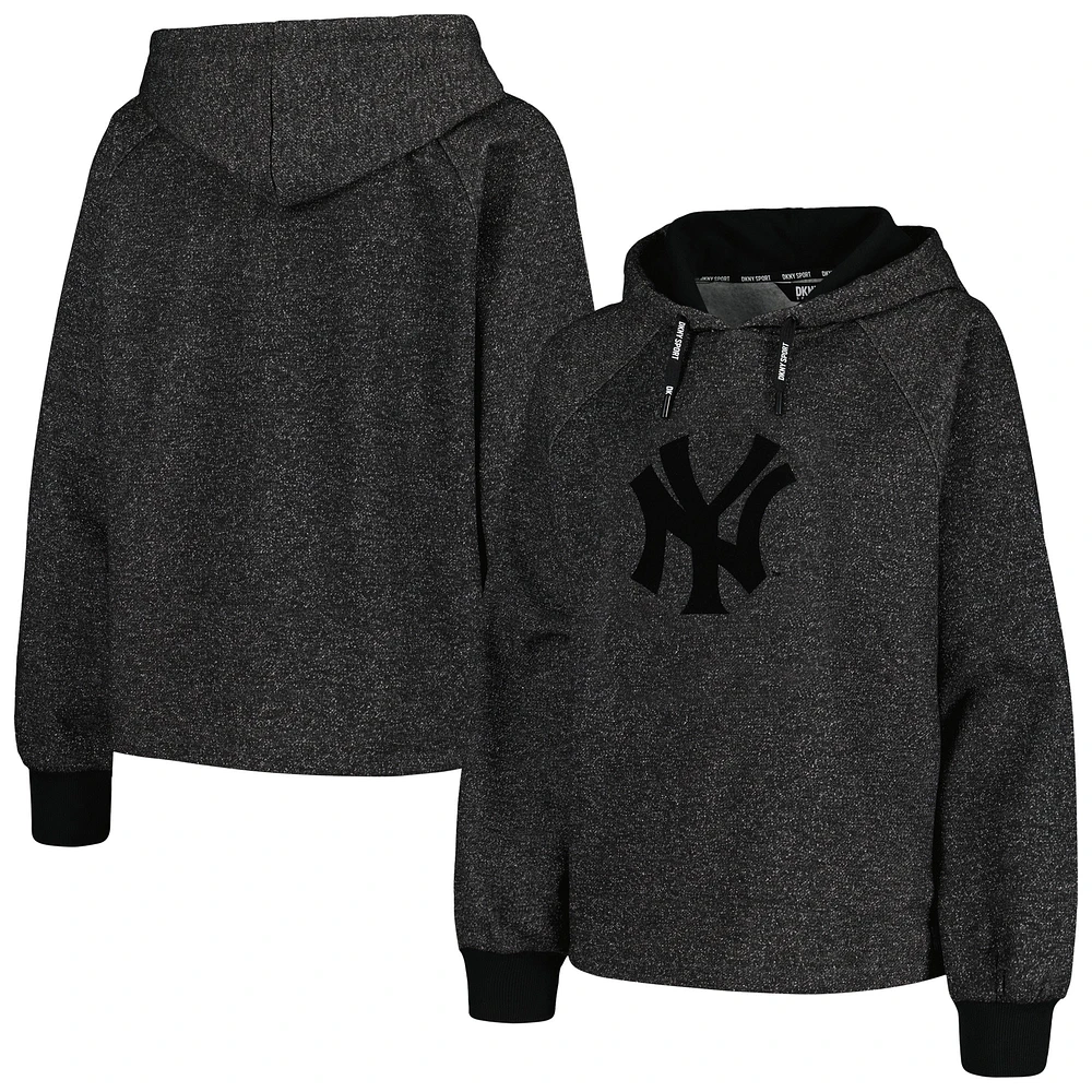 Women's DKNY Sport Black New York Yankees Debbie Dolman Raglan Pullover Hoodie