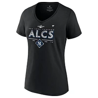 Women's Fanatics Black New York Yankees 2022 Division Series Winner Locker Room Plus V-Neck T-Shirt