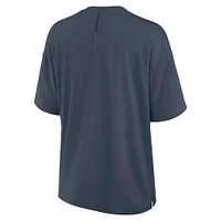 Women's Fanatics Blue New York Yankees Oversized Elements Raw Edge Future Ground T-Shirt