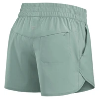 Women's Fanatics Green New York Yankees Studio Woven Vibe Shorts