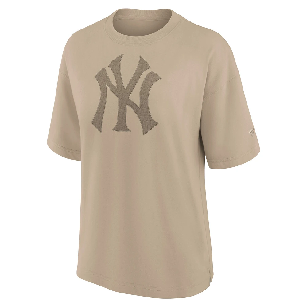 Women's Fanatics Khaki New York Yankees Oversized Elements T-Shirt
