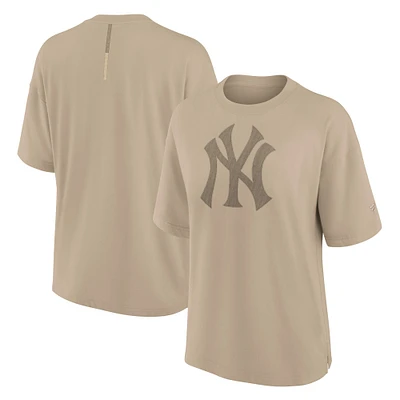 Women's Fanatics Khaki New York Yankees Oversized Elements T-Shirt