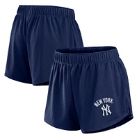 Short en maille Fanatics bleu marine New York Yankees pour femmes