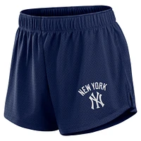 Short en maille Fanatics bleu marine New York Yankees pour femmes