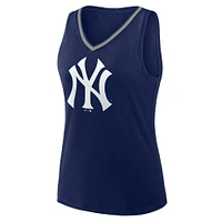 Débardeur à col en V Stellar Win des Yankees de New York pour femme, bleu marine
