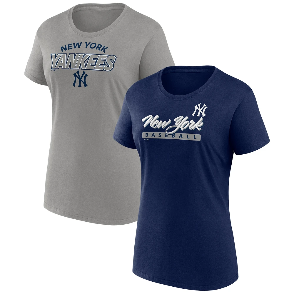 Pack combiné de t-shirts Risk Fanatics New York Yankees pour femmes