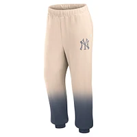 Pantalon de survêtement Fanatics Tan/Marine New York Yankees Luxe Ombre pour femmes