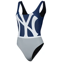 Women's FOCO Navy New York Yankees Team One-Piece Bathing Suit