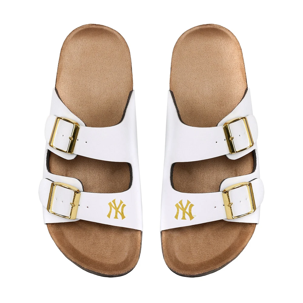 Women's FOCO New York Yankees Double-Buckle Sandals