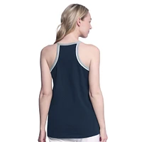Women's G-III 4Her by Carl Banks Navy New York Yankees Curveball Racerback Tank Top