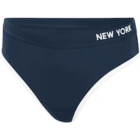 Bas de bikini G-III 4Her by Carl Banks bleu marine New York Yankees Southpaw pour femmes