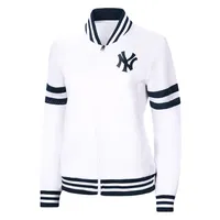 Women's G-III 4Her by Carl Banks White New York Yankees Pre-Game - Full-Zip Track Jacket