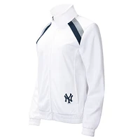 Women's G-III 4Her by Carl Banks White New York Yankees Red Flag Full-Zip Track Jacket