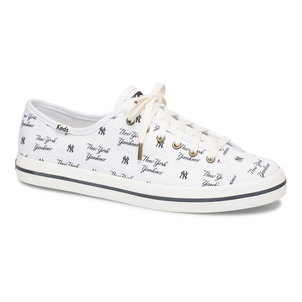 Baskets blanches Keds New York Yankees Kickstart Repeat Logo pour femme