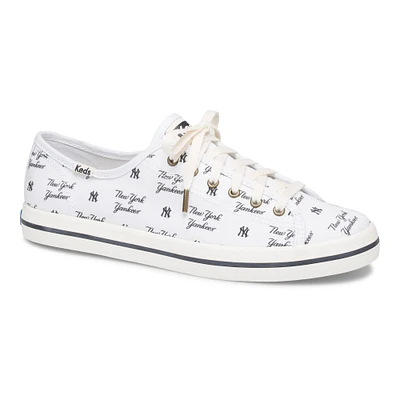 Baskets blanches Keds New York Yankees Kickstart Repeat Logo pour femme