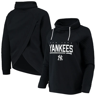 Sweat-shirt raglan à encolure cheminée Vega des New York Yankees de Levelwear pour femme, noir