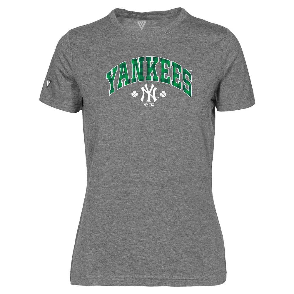 Women's Levelwear New York Yankees St. Patrick's Day Maddox Plaid T-Shirt
