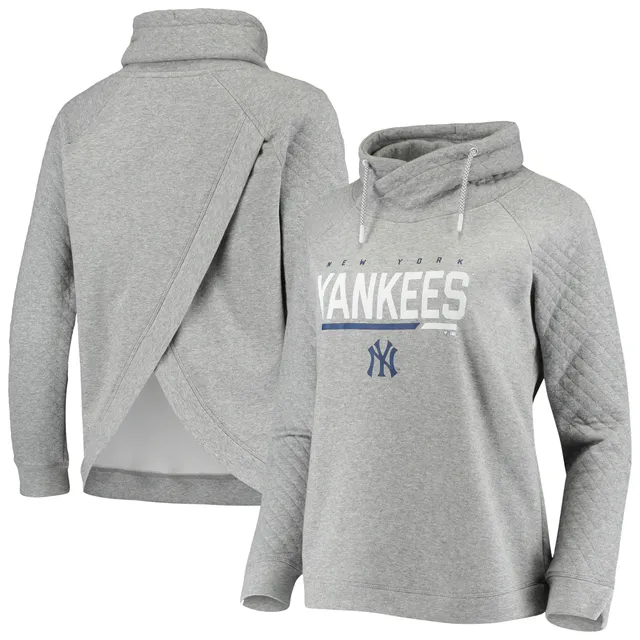 Men's New York Yankees Pro Standard Heather Gray Mash Up Logo Pullover  Hoodie