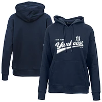 Women's Levelwear  Navy New York Yankees Adorn Retro Team 2.0 Pullover Hoodie