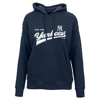 Women's Levelwear  Navy New York Yankees Adorn Retro Team 2.0 Pullover Hoodie