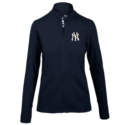 Lids New York Yankees The Wild Collective Women's Colorblock Track Raglan  Full-Zip Jacket - Navy