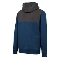 Women's Levelwear Navy New York Yankees Cooperstown Collection Chicane Core Logo Quarter-Zip Pullover Hoodie