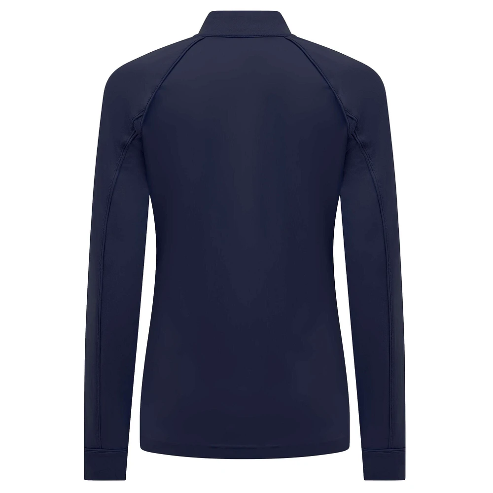 Women's Levelwear Navy New York Yankees Kinetic Insignia 2.0 Raglan Quarter-Zip Top