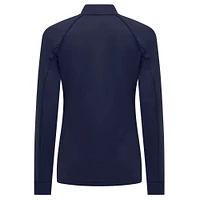 Women's Levelwear Navy New York Yankees Kinetic Insignia 2.0 Raglan Quarter-Zip Top