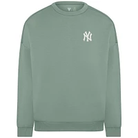 Sweat-shirt à enfiler en mélange de coton luxe vert sauge pour femme des Yankees New York
