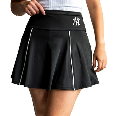 Jupe-short Colleen Lusso noire pour femmes des Yankees de New York