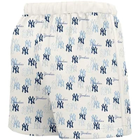 Women's Lusso  White New York Yankees Marge Shorts